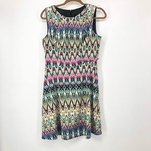 🎈 AB Studio Sleeveless Dress Multi Color Ikat